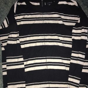 Black and white striped sweater